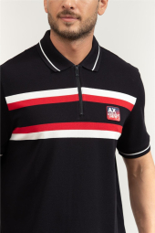 Мужское поло Armani Exchange с молнией 1162188790 (Синий XXL)