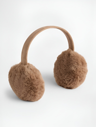 Теплые наушники Gap из искусственного меха 1159858262 (Коричневый One size)