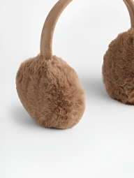 Теплые наушники Gap из искусственного меха 1159858262 (Коричневый One size)