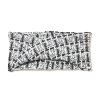 Женская вязаная повязка Karl Lagerfeld Paris с блеском 1159864957 (Черный/Белый One size)