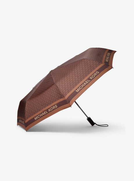 Зонт с принтом Michael Kors в подарочной коробке 1159847429 (Коричневый One size)