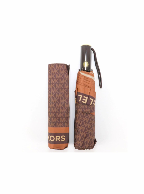 Зонт с принтом Michael Kors в подарочной коробке 1159847429 (Коричневый One size)