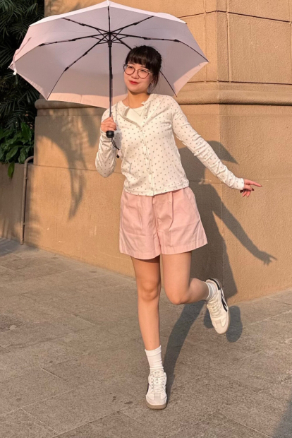 Компактный зонт UNIQLO с защитой от УФ-излучения 1159853783 (Розовый One size)