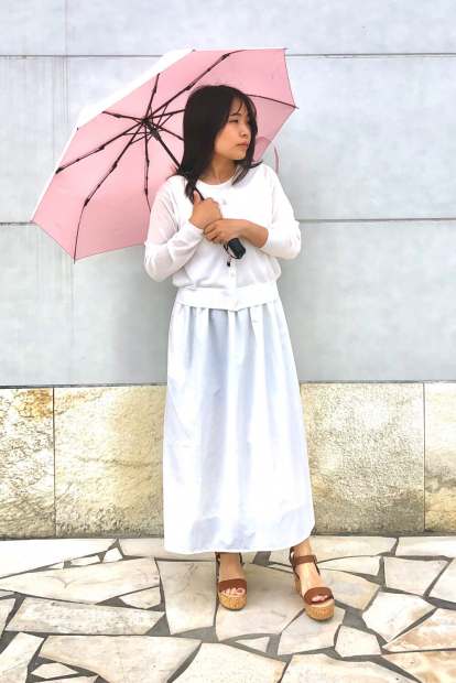 Компактный зонт UNIQLO с защитой от УФ-излучения 1159853783 (Розовый One size)