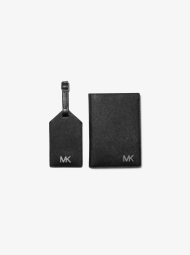 Подарочный набор Michael Kors обложка для паспорта и багажная бирка 1163355611 (Черный One size)