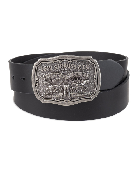 Шкіряний чоловічий ремінь Levi's 1159845293 (Чорний 42)