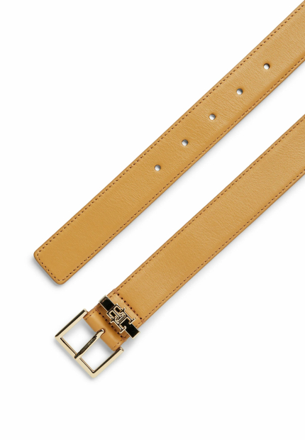 Кожаный женский ремень Tommy Hilfiger 1159845752 (Бежевый 34)