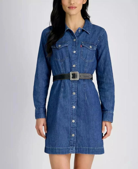 Женский двусторонний ремень Levi's 1159847696 (Черный/Коричневый L)