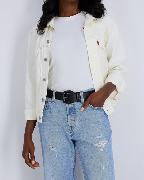 Женский кожаный ремень Levi's 1159848282 (Черный S)