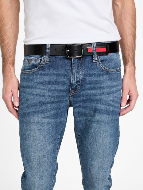 Мужской ремень GUESS с логотипом 1159849309 (Черный XL)