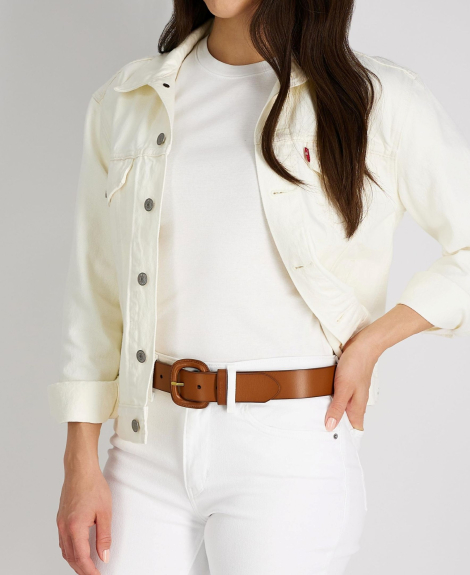 Шкіряний жіночий ремінь Levi's 1159849445 (Коричневий XL)