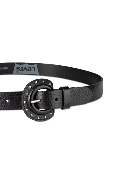 Кожаный женский ремень Levi's 1159849512 (Черный M)