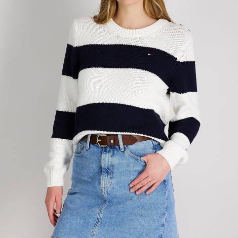 Шкіряний жіночий ремінь Tommy Hilfiger 1159851088 (Коричневий XL)