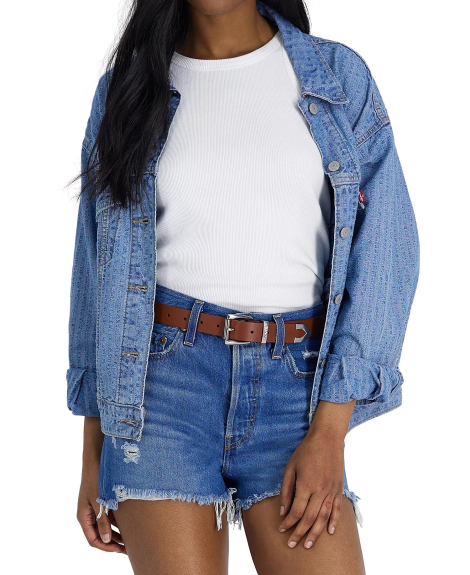 Шкіряний жіночий ремінь Levi's 1159851785 (Коричневий 2X)