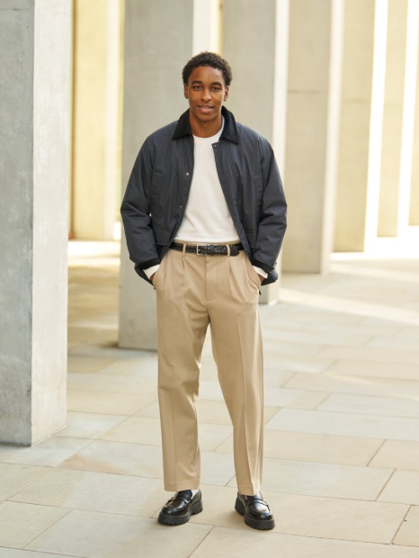 Кожаный плетеный ремень UNIQLO 1159854336 (Черный XL)