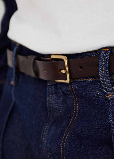 Мужской кожаный ремень Levi's 1159857770 (Коричневый 34)