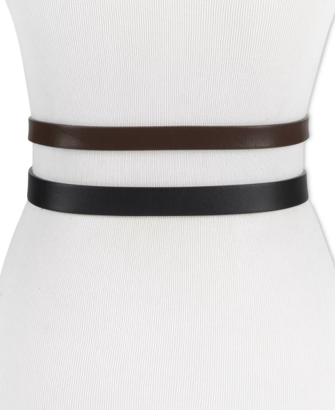 Женский набор ремней Calvin Klein 1159859059 (Черный/Коричневый L)