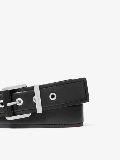 Кожаный ремень Colby Michael Kors с логотипом 1159860102 (Черный L)