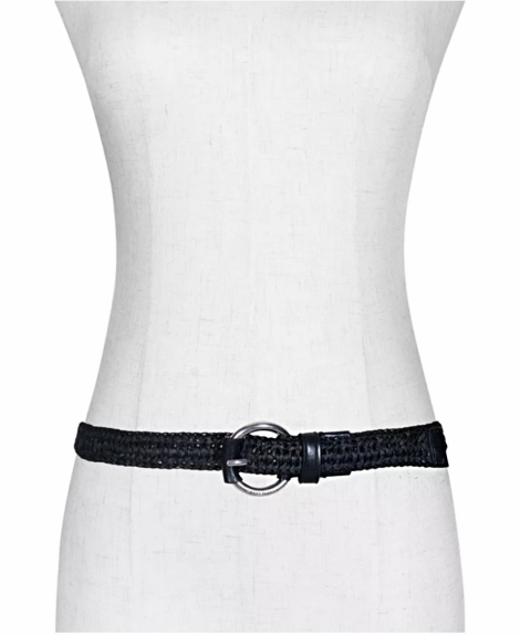 Женский ремень из рафии Michael Kors 1159860624 (Черный L/XL)