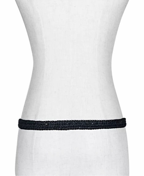 Женский ремень из рафии Michael Kors 1159860624 (Черный L/XL)