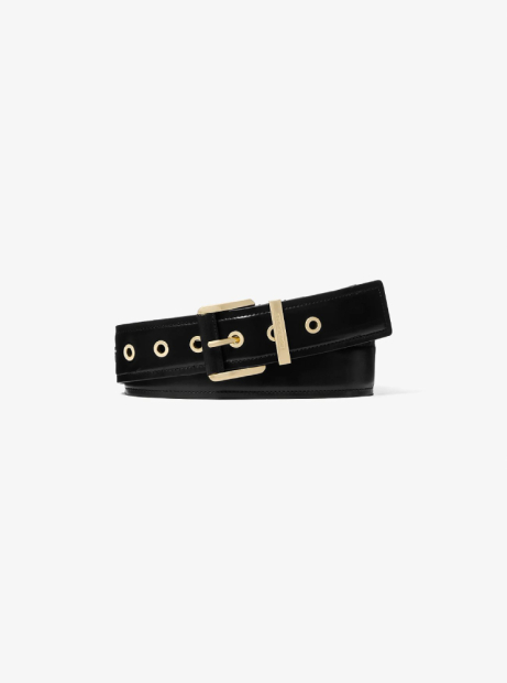 Кожаный ремень Colby Michael Kors с логотипом 1159860784 (Черный M)