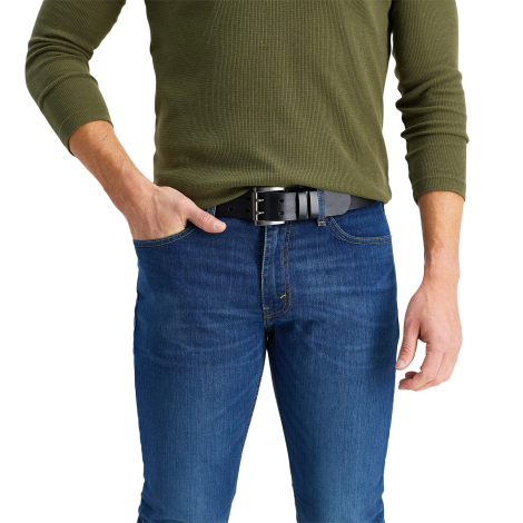 Мужской кожаный ремень Levi's 1159861564 (Черный 40)