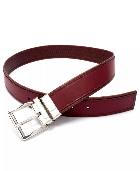 Женский двусторонний кожаный ремень Michael Kors 1159865588 (Бордовый S)