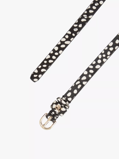 Шкіряний ремінь Tommy Hilfiger 1160083364 (Чорний/Білий 80)