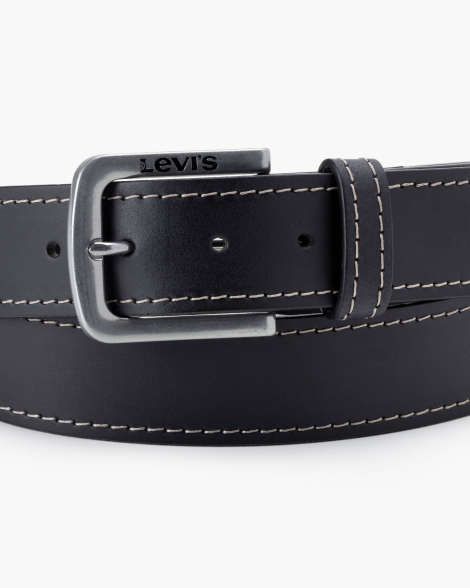 Чоловічий шкіряний ремінь Levi's 1161592149 (Чорний 42)