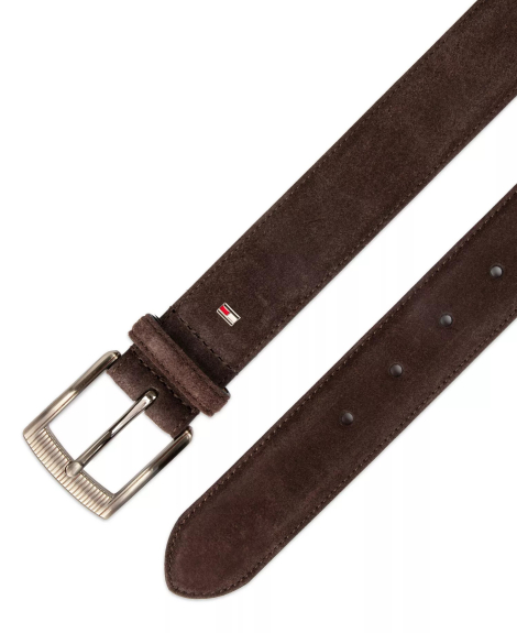 Мужской замшевый ремень Tommy Hilfiger 1162525841 (Коричневый 42-44)