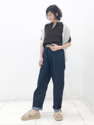Плетеный ремень UNIQLO из текстиля с кожаными вставками 1159843558 (Бежевый L)