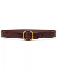 Кожаный ремень Ralph Lauren с тиснением под крокодила 1159846016 (Коричневый XL)
