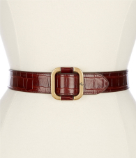 Кожаный ремень Ralph Lauren с тиснением под крокодила 1159846016 (Коричневый XL)