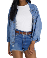 Шкіряний жіночий ремінь Levi's 1159851785 (Коричневий 2X)