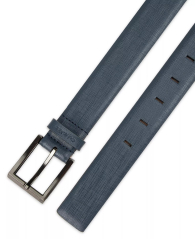 Чоловічий ремінь шкіряний Calvin Klein з логотипом 1159853486 (Синій 34-36)