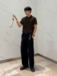 Кожаный плетеный ремень UNIQLO 1159854336 (Черный XL)