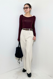 Кожаный плетеный ремень UNIQLO 1159856219 (Коричневый M)