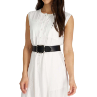 Жіночий двосторонній ремінь Calvin Klein 1159859497 (Чорний/Бежевий S)