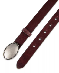 Шкіряний жіночий ремінь Levi's 1159859995 (Бордовий L)