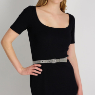 Женский металлический ремень Calvin Klein 1159860001 (Серебристый 1X)