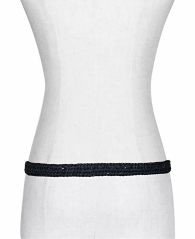 Женский ремень из рафии Michael Kors 1159860624 (Черный L/XL)