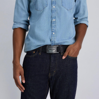 Кожаный мужской ремень Levi's 1159861807 (Черный 34-36)