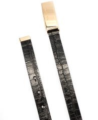 Жіночий шкіряний ремінь Michael Kors 1160011681 (Чорний XS)