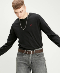 Двосторонній шкіряний ремінь Levi's 1161331288 (Чорний/Коричневий 34)