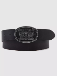 Фирменный кожаный ремень Levi's с большой винтажной пряжкой 1162560263 (Черный 42)
