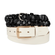 Жіночий набір ременів Calvin Klein 1163013536 (Чорний/Молочний S)