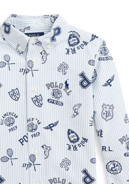 Дитяча сорочка Ralph Lauren з принтом 1159841471 (Синій/Білий L)