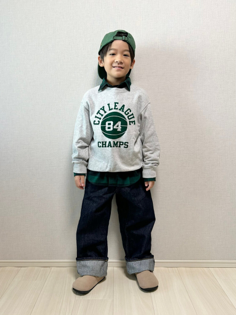 Детская фланелевая рубашка Uniqlo в клетку 1159855738 (Зеленый 145-155) на рост 145-155 см