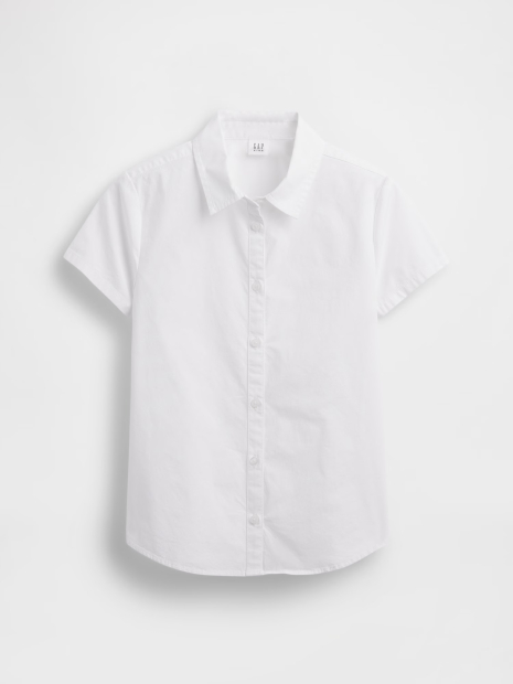 Детская рубашка GAP с короткими рукавами 1159859218 (Белый L) на рост 140 см