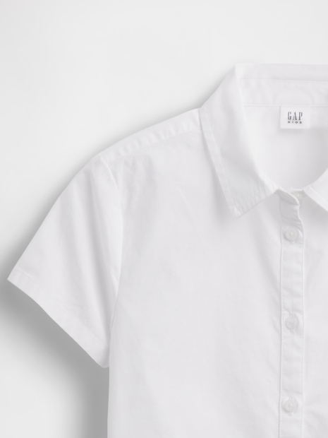 Детская рубашка GAP с короткими рукавами 1159859218 (Белый L) на рост 140 см